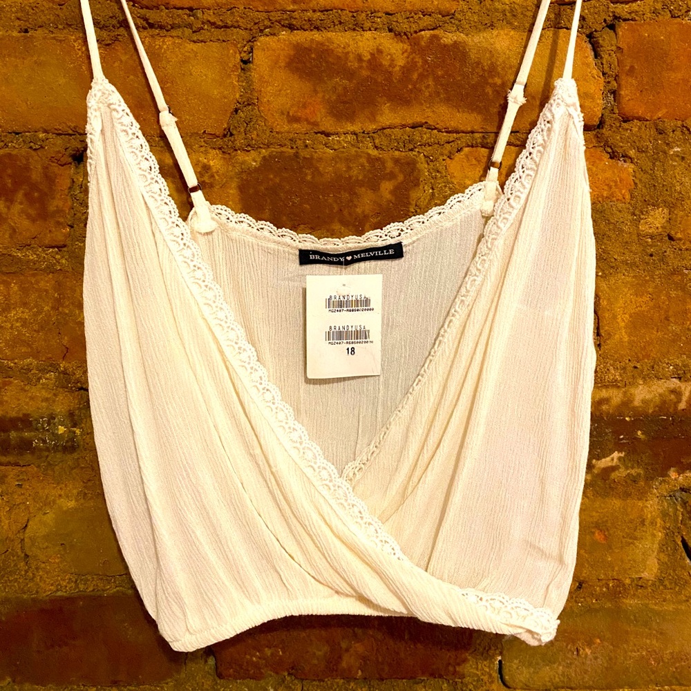 Brandy Melville white/cream thin tank top